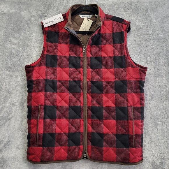PETER MILLAR CROWN ESSEX SHETLAND WOOL TRAVEL QUILTED VEST NWT$278 SZ M
